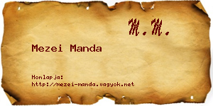 Mezei Manda névjegykártya